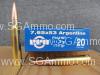 20 Round Box - 7.65x53 Argentine Mauser 174 Grain FMJ Ammo By Prvi Partizan - PP7AF